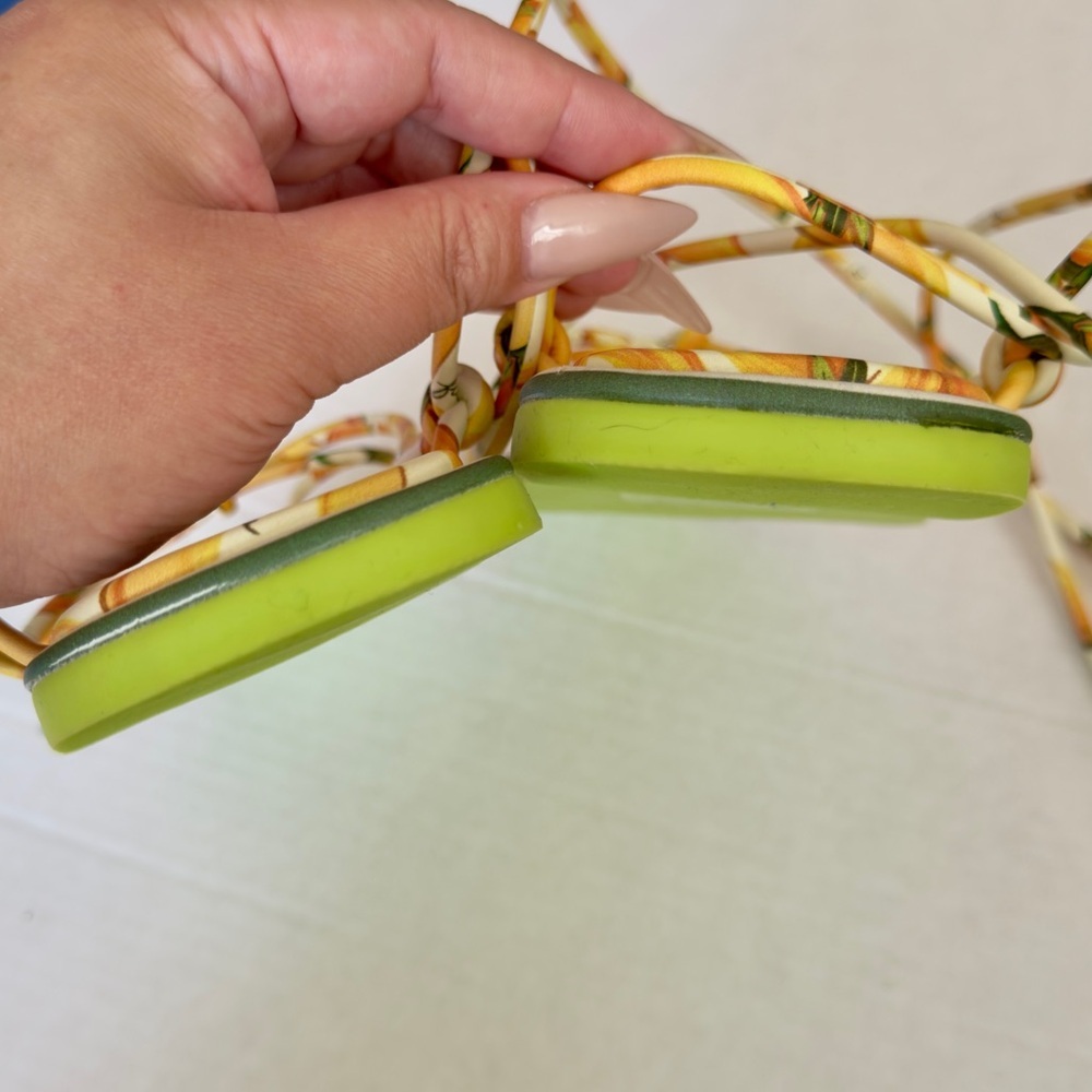 FARM RIO Off White Peppers Lace Up Flat Sandals - Picture 7 of 9